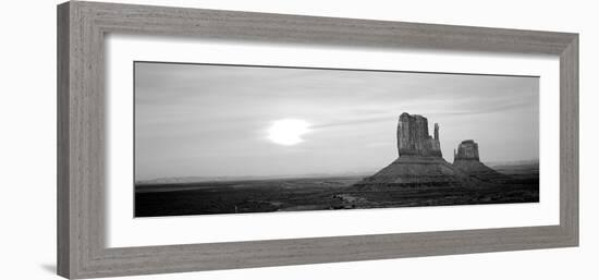 East Mitten and West Mitten Buttes at Sunset, Monument Valley, Utah, USA-null-Framed Photographic Print