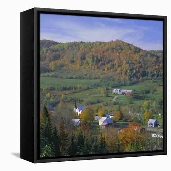 East Orange Village, Vermont, New England, USA-Roy Rainford-Framed Premier Image Canvas