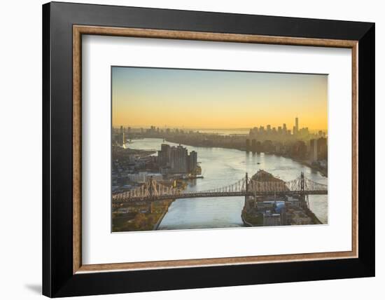 East River and Queensboro Bridge, Manhattan, New York City, New York, USA-Jon Arnold-Framed Photographic Print