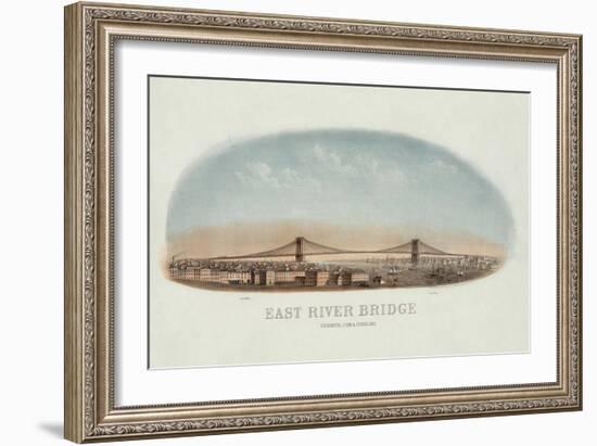 East River Bridge-null-Framed Giclee Print