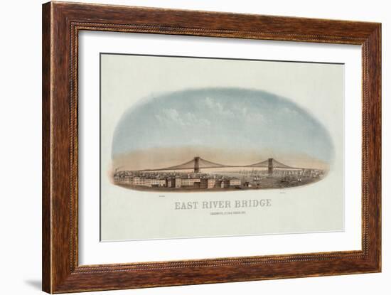 East River Bridge-null-Framed Giclee Print