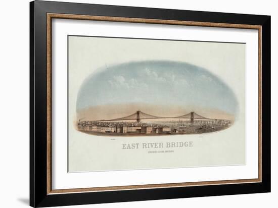 East River Bridge-null-Framed Giclee Print