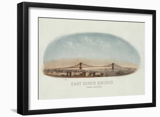 East River Bridge-null-Framed Giclee Print