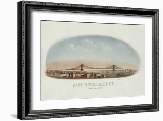 East River Bridge-null-Framed Giclee Print