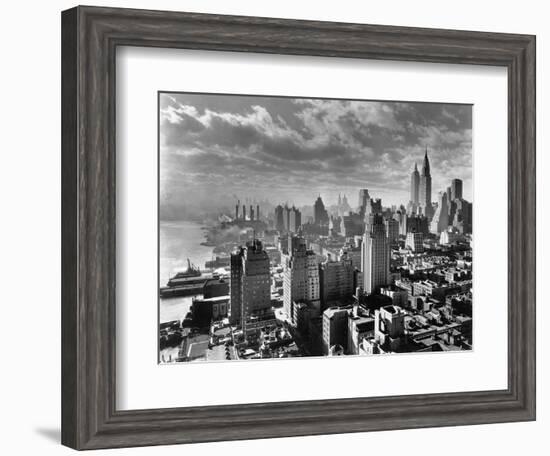 East River Waterfront and Manhattan, 1931-null-Framed Photographic Print