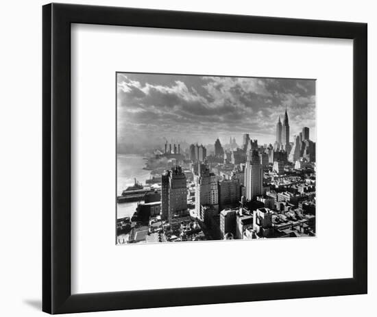 East River Waterfront and Manhattan, 1931-null-Framed Photographic Print