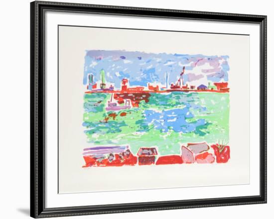 East River-Olga Sheirr-Framed Serigraph