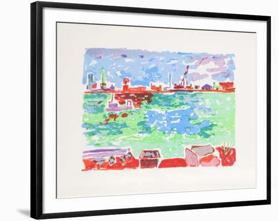 East River-Olga Sheirr-Framed Serigraph