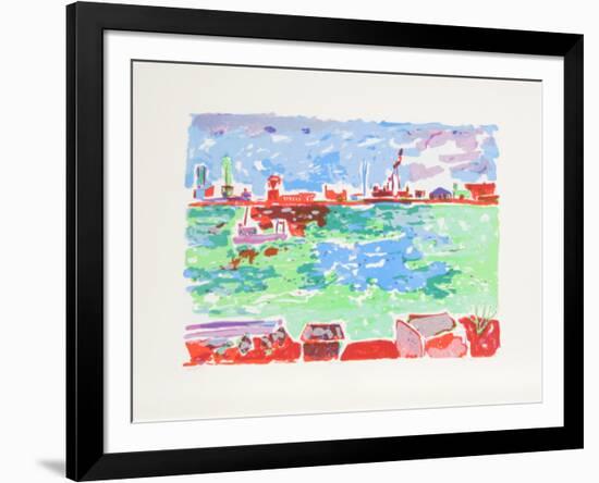 East River-Olga Sheirr-Framed Serigraph