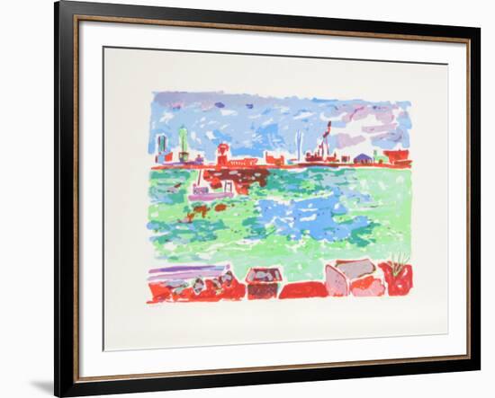 East River-Olga Sheirr-Framed Serigraph