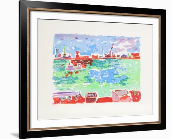 East River-Olga Sheirr-Framed Serigraph