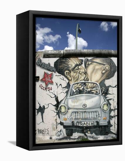 East Side Gallery, Berlin Wall Museum, Berlin, Germany, Europe-Hans Peter Merten-Framed Premier Image Canvas