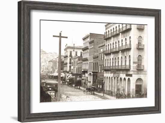 East Side of Montgomery St, San Francisco, California-null-Framed Art Print