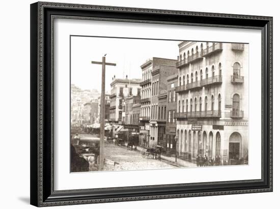 East Side of Montgomery St, San Francisco, California-null-Framed Art Print