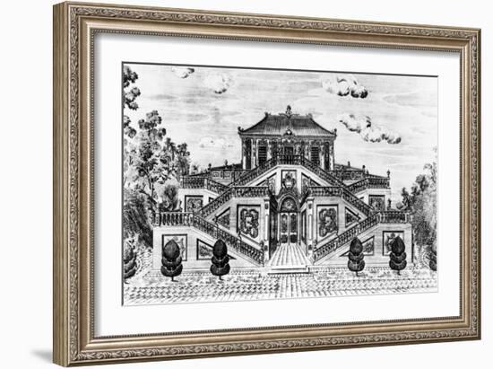 East Side of the Palace of the Calm of the Sea, Gardens of Yuan Ming Yuan, Peking, 1783-86-Giuseppe Castiglione-Framed Giclee Print