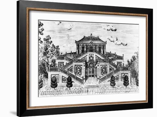 East Side of the Palace of the Calm of the Sea, Gardens of Yuan Ming Yuan, Peking, 1783-86-Giuseppe Castiglione-Framed Giclee Print