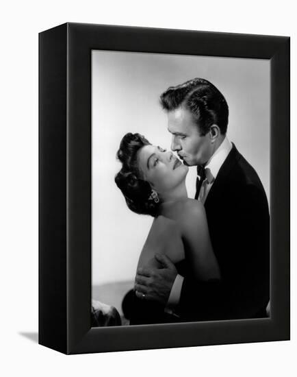 EAST SIDE, WEST SIDE, 1949 directed by MERVYN LeROY Ava Gardner and James Mason (b/w photo)-null-Framed Stretched Canvas