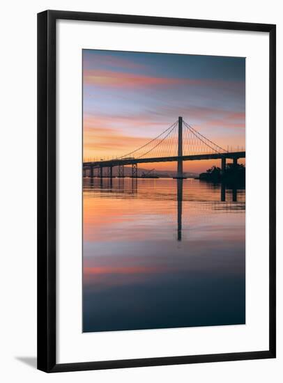 East Span of the Bay Bridge in Reflection, San Francisco, California-Vincent James-Framed Photographic Print