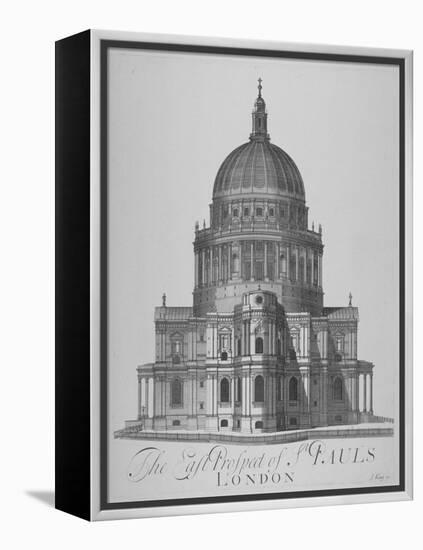 East View of St Paul's Cathedral, City of London, 1720-null-Framed Premier Image Canvas