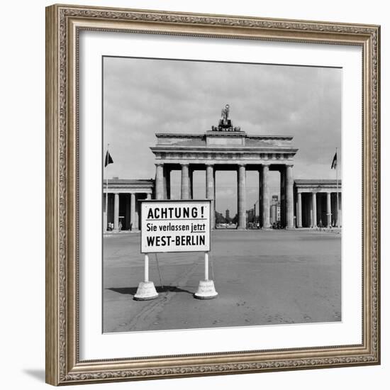 East-West Berlin Border 1961-Terry Fincher-Framed Photographic Print