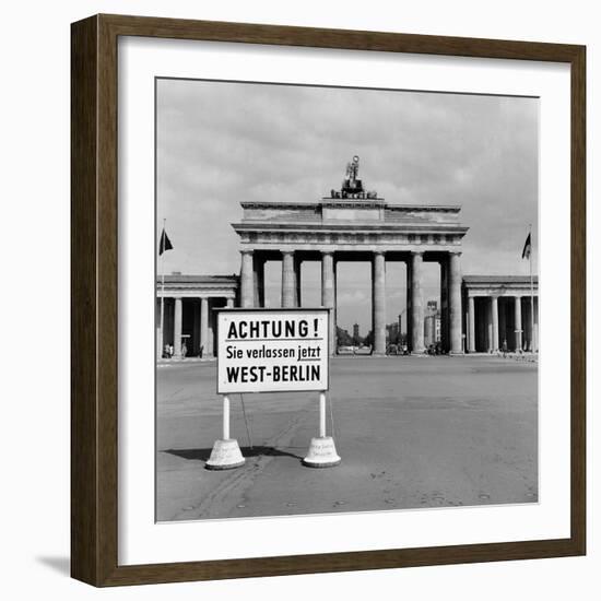 East-West Berlin Border 1961-Terry Fincher-Framed Photographic Print