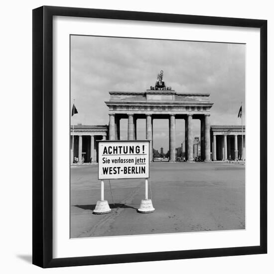 East-West Berlin Border 1961-Terry Fincher-Framed Photographic Print