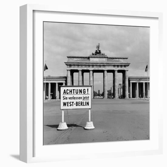 East-West Berlin Border 1961-Terry Fincher-Framed Photographic Print