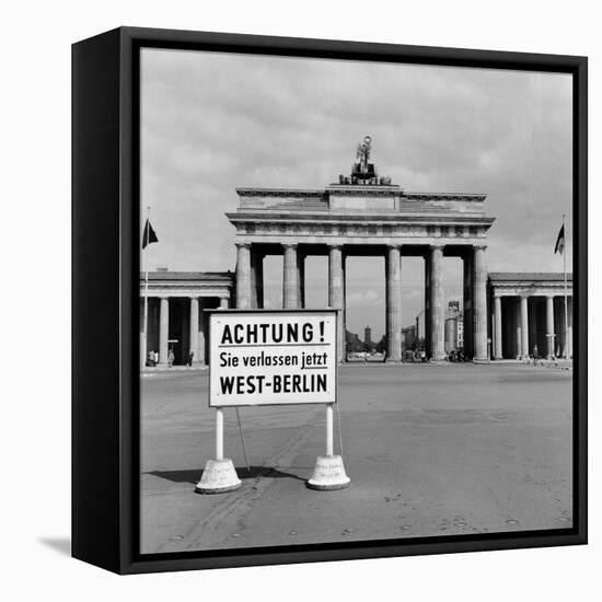 East-West Berlin Border 1961-Terry Fincher-Framed Premier Image Canvas