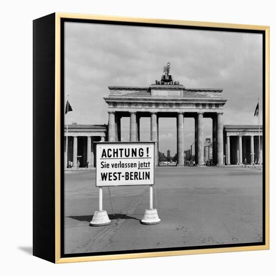 East-West Berlin Border 1961-Terry Fincher-Framed Premier Image Canvas