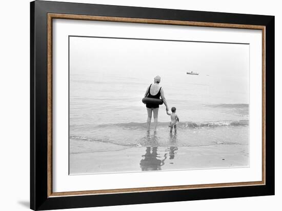 Eastbourne Beach, 1968-Arthur Steel-Framed Photographic Print