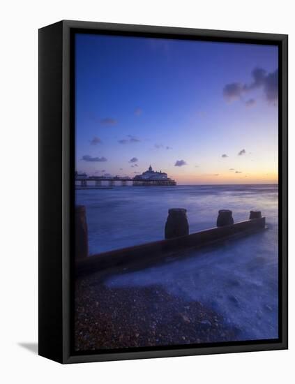Eastbourne Pier at Sunrise, Eastbourne, East Sussex, England, UK-Neil Farrin-Framed Premier Image Canvas