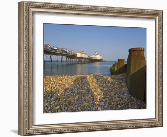 Eastbourne Pier, Beach and Groynes, Eastbourne, East Sussex, England, Uk-Neale Clarke-Framed Photographic Print