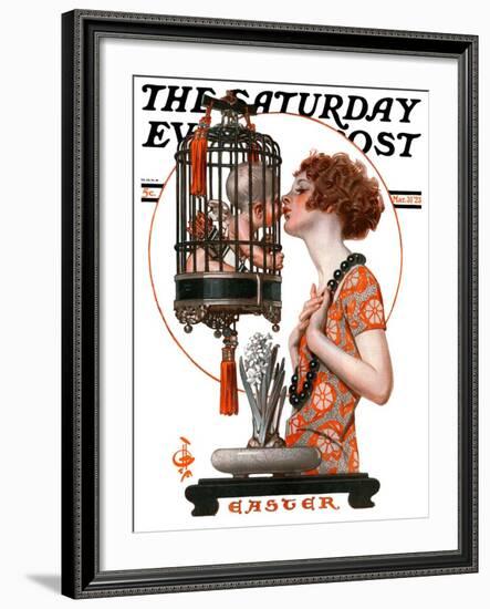 "Easter, 1923," Saturday Evening Post Cover, March 31, 1923-Joseph Christian Leyendecker-Framed Giclee Print