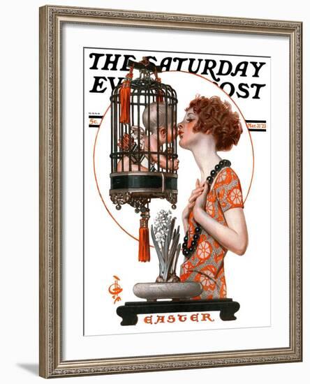 "Easter, 1923," Saturday Evening Post Cover, March 31, 1923-Joseph Christian Leyendecker-Framed Giclee Print