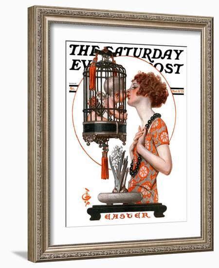 "Easter, 1923," Saturday Evening Post Cover, March 31, 1923-Joseph Christian Leyendecker-Framed Giclee Print