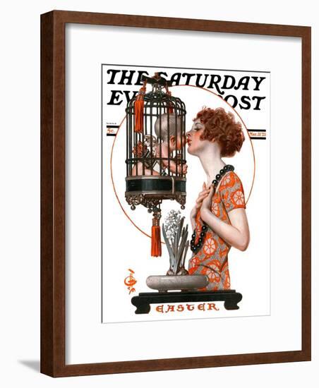 "Easter, 1923," Saturday Evening Post Cover, March 31, 1923-Joseph Christian Leyendecker-Framed Giclee Print