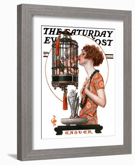 "Easter, 1923," Saturday Evening Post Cover, March 31, 1923-Joseph Christian Leyendecker-Framed Giclee Print