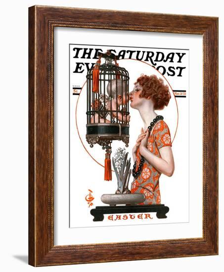 "Easter, 1923," Saturday Evening Post Cover, March 31, 1923-Joseph Christian Leyendecker-Framed Giclee Print