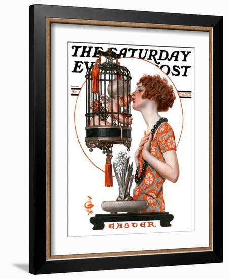 "Easter, 1923," Saturday Evening Post Cover, March 31, 1923-Joseph Christian Leyendecker-Framed Giclee Print