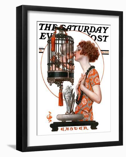 "Easter, 1923," Saturday Evening Post Cover, March 31, 1923-Joseph Christian Leyendecker-Framed Giclee Print