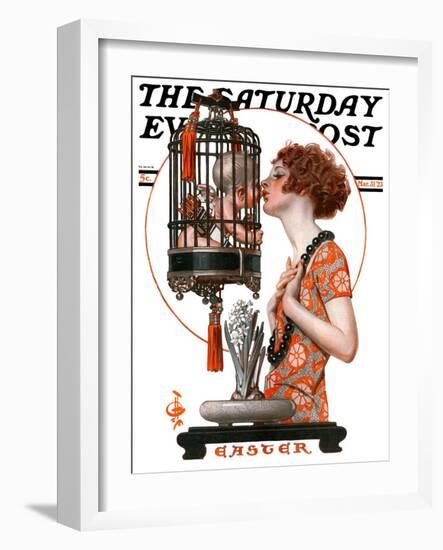 "Easter, 1923," Saturday Evening Post Cover, March 31, 1923-Joseph Christian Leyendecker-Framed Giclee Print