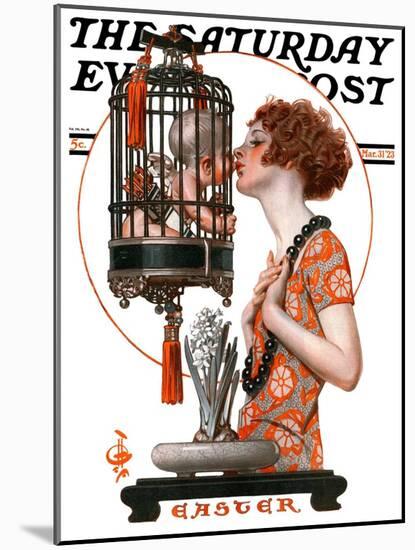 "Easter, 1923," Saturday Evening Post Cover, March 31, 1923-Joseph Christian Leyendecker-Mounted Giclee Print