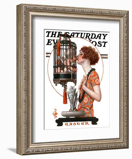 "Easter, 1923," Saturday Evening Post Cover, March 31, 1923-Joseph Christian Leyendecker-Framed Giclee Print