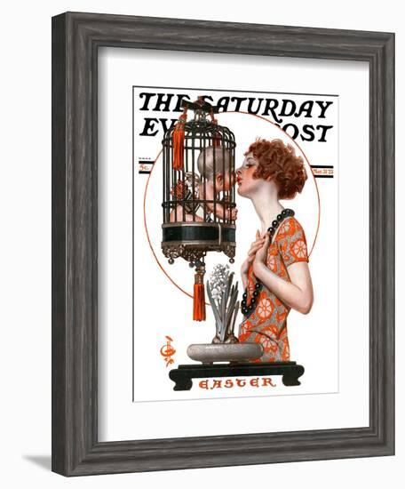 "Easter, 1923," Saturday Evening Post Cover, March 31, 1923-Joseph Christian Leyendecker-Framed Giclee Print