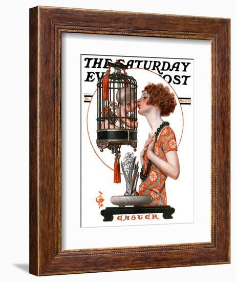 "Easter, 1923," Saturday Evening Post Cover, March 31, 1923-Joseph Christian Leyendecker-Framed Giclee Print