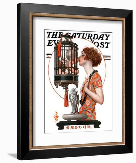 "Easter, 1923," Saturday Evening Post Cover, March 31, 1923-Joseph Christian Leyendecker-Framed Giclee Print