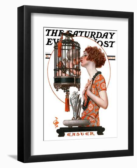 "Easter, 1923," Saturday Evening Post Cover, March 31, 1923-Joseph Christian Leyendecker-Framed Giclee Print