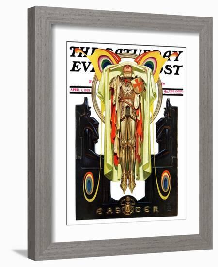 "Easter, 1928," Saturday Evening Post Cover, April 7, 1928-Joseph Christian Leyendecker-Framed Giclee Print