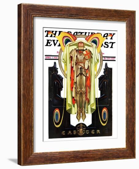 "Easter, 1928," Saturday Evening Post Cover, April 7, 1928-Joseph Christian Leyendecker-Framed Giclee Print