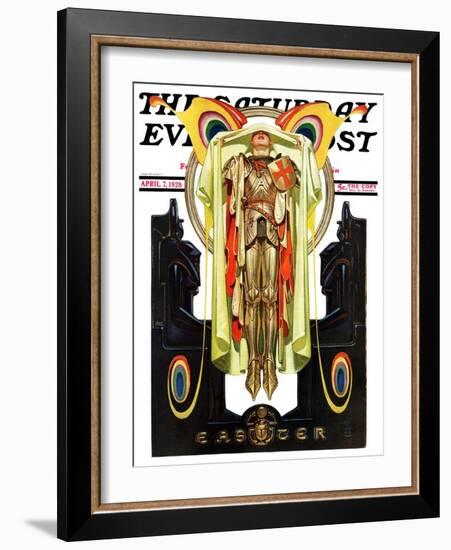 "Easter, 1928," Saturday Evening Post Cover, April 7, 1928-Joseph Christian Leyendecker-Framed Giclee Print